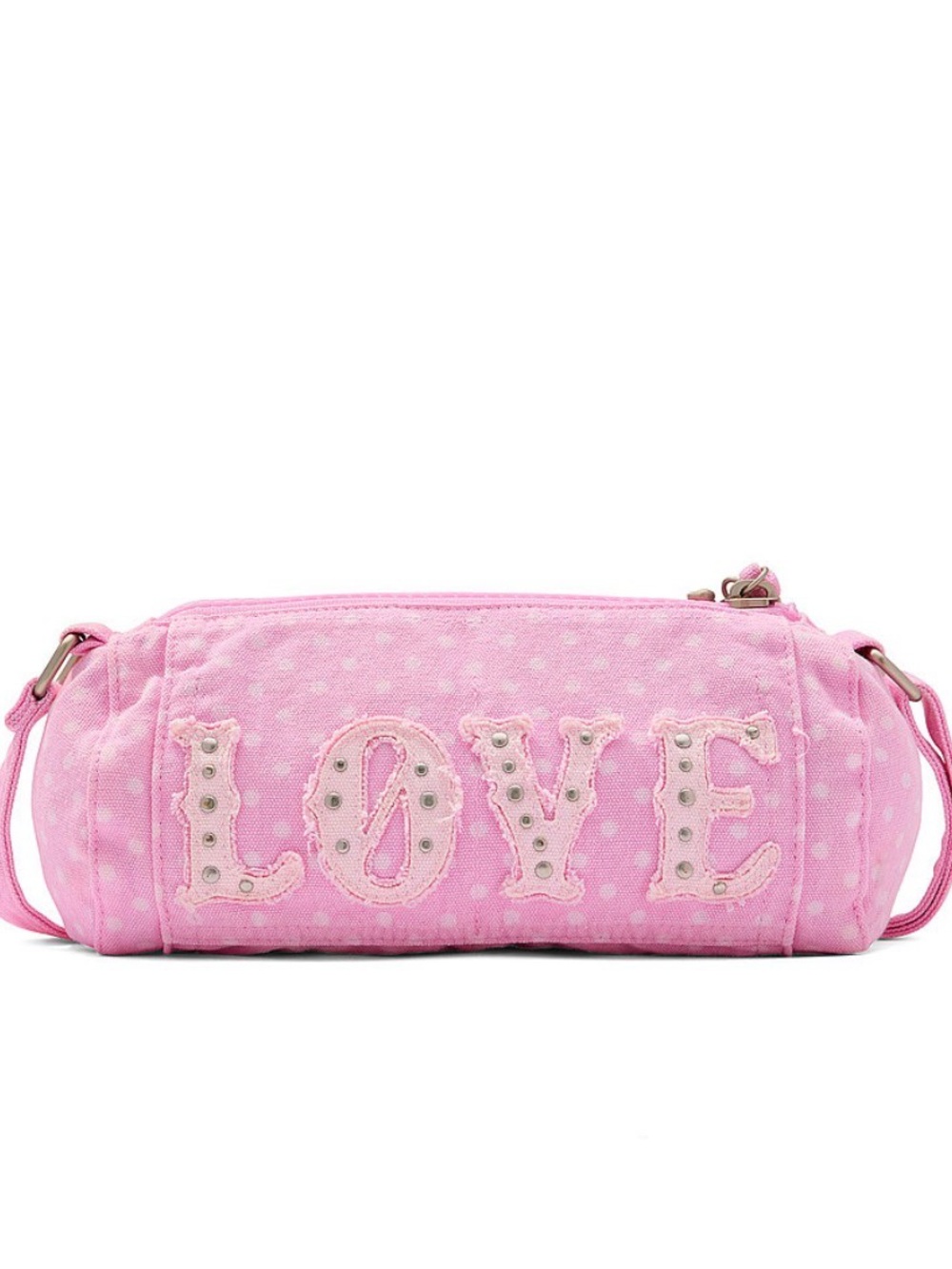 Victoria's Secret PINK Canvas Rolled Duffle Shoulder Bag in pink denim - Picture 10 of 12